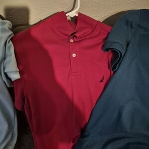 Nautica Men's Bright Red SLIM Polo Shirt